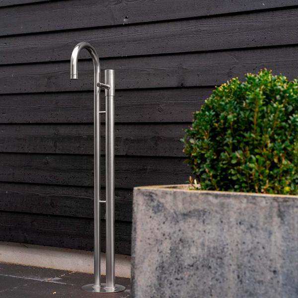 Frostline Duo H9 frostfri vandpost - Rustfrit st&aring;l