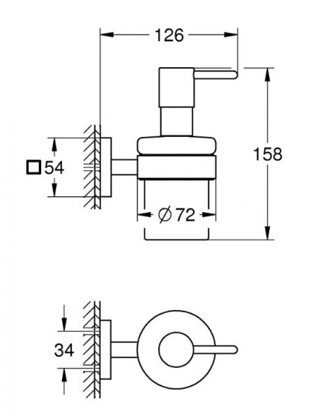 Grohe Start Cube sæbedispenser til væg - Supersteel Grohe Start Cube sæbedispenser til væg - Supersteel