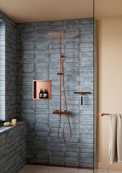 Damixa Zen bruseskraber m/holder - B&oslash;rstet kobber