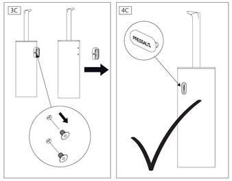 Pressalit Style toiletb&oslash;rste t/v&aelig;g eller gulv - B&oslash;rstet st&aring;l/sort