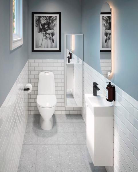 Gustavsberg Artic Small 33 m&oslash;bels&aelig;t - vask til h&oslash;jre - Hvid/hvid