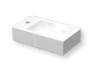 Sanibell Proline 40 h&aring;ndvask m/h&aring;ndkl&aelig;deholder - Hanehul til venstre