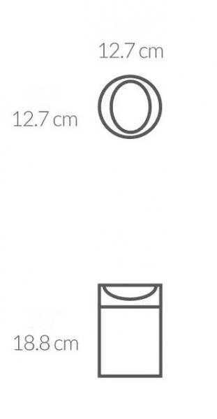 Simplehuman mini affaldsspand m/vippel&aring;g - Hvid