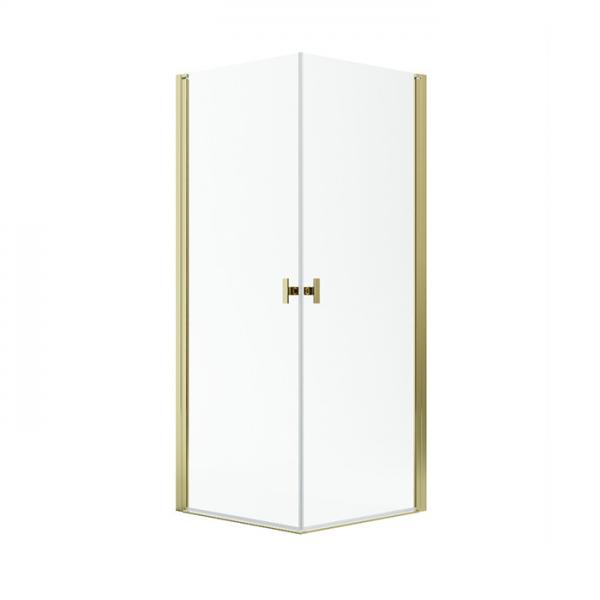 Str&oslash;mberg Noma 120 bruseniche - 80x80 cm - Klar glas/poleret messing