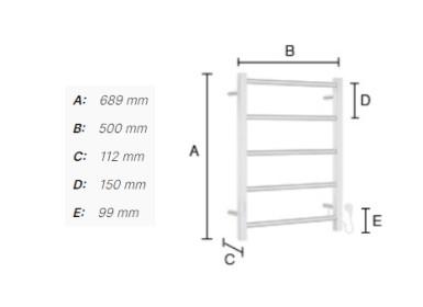 Smedbo Dry h&aring;ndkl&aelig;det&oslash;rrer - 50x69 cm - Poleret rustfrit st&aring;l
