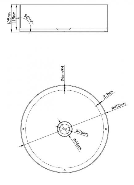 Cass&oslash;e Grezzo &Oslash;40 fritst&aring;ende bowlevask - Uden overl&oslash;b - B&oslash;rstet messing