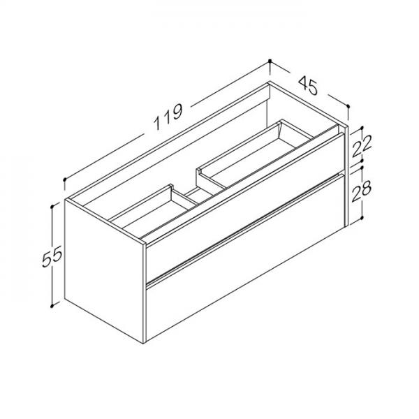 Str&oslash;mberg Lux 120 m&oslash;bels&aelig;t - Dyb bl&aring;