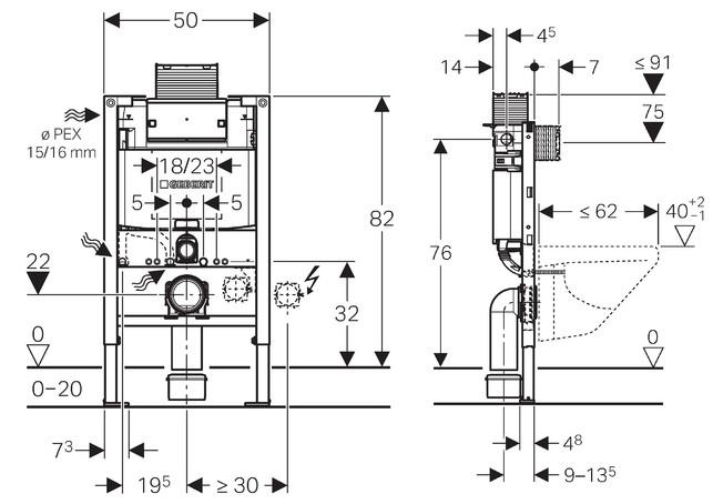 Grohe Essence Rimless toiletpakke inkl. s&aelig;de m/soft-close, lav cisterne og krom betjening
