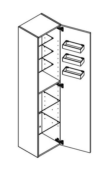 Dansani Luna Urban højskab 40 - Højrehængslet - Varm eg Dansani Luna Urban højskab 40 - Højrehængslet - Varm eg