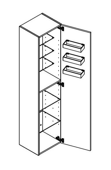 Dansani Luna Urban h&oslash;jskab 40 - Venstreh&aelig;ngslet - Natur eg