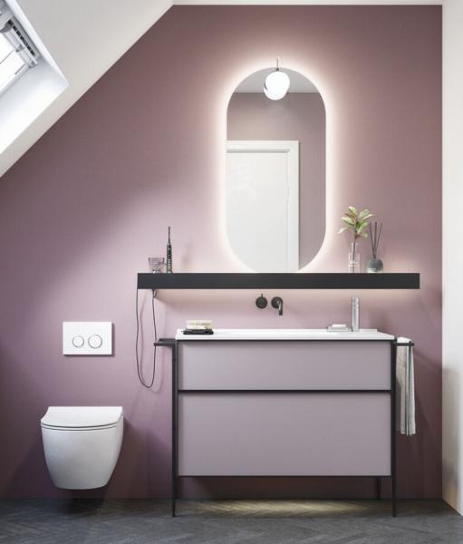 Dansani Bubble LED-lampe til spejl m/lysstyring &Oslash;120mm - Mat sort