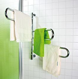 Kriss Flex U H&aring;ndkl&aelig;det&oslash;rrer m/4 arme - 45x95,6 cm - Krom