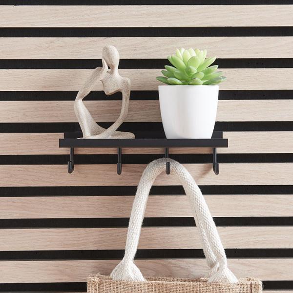 Hylde til akustikpanel inkl. 4 kroge - Dyb - Vandret/lodret Hylde til akustikpanel inkl. 4 kroge - Dyb - Vandret/lodret