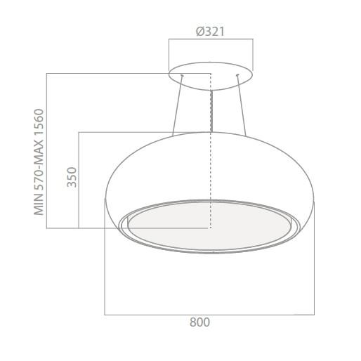 Eico Seashell W frith&aelig;ngende wireh&aelig;ngt emh&aelig;tte - Mat hvid