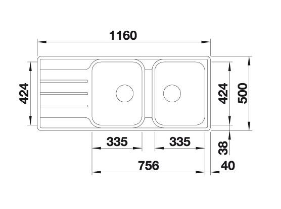 Blanco Lemis 8S-IF UX køkkenvask - Rustfrit stål Blanco Lemis 8S-IF UX køkkenvask - Rustfrit stål