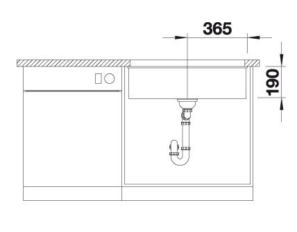 Blanco Subline 700-U k&oslash;kkenvask - Soft white
