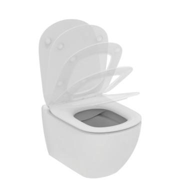 Ideal Standard Tesi Rimless+ v&aelig;gh&aelig;ngt toilet inkl/s&aelig;de m. softclose