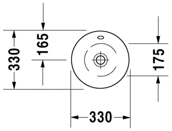 Duravit Starck 1 Ø33 fritstående bowlevask - Uden hanehul Duravit Starck 1 Ø33 fritstående bowlevask - Uden hanehul