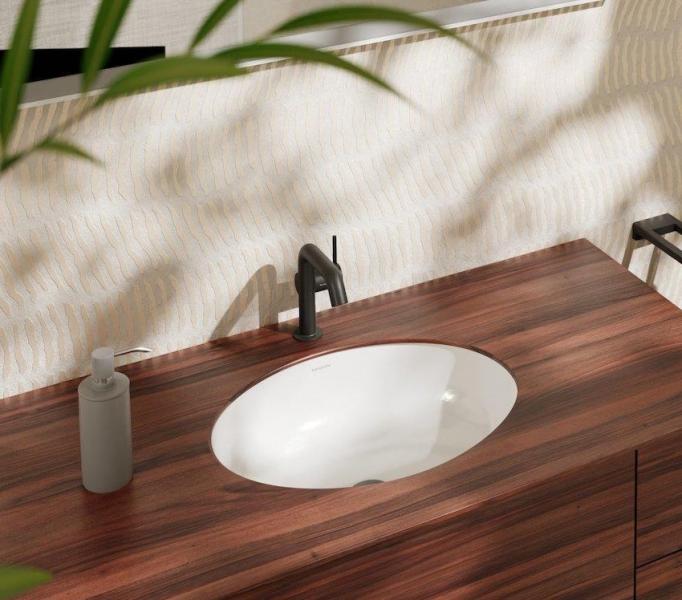 hansgrohe Xuniva D 45 h&aring;ndvask t/underlimning - Med overl&oslash;b - Uden hanehul