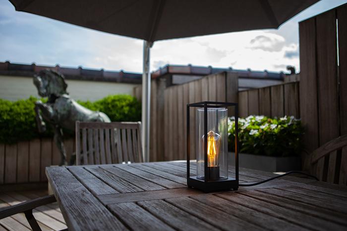 Lutec Tradition Flair udend&oslash;rs bordlampe - Mat sort