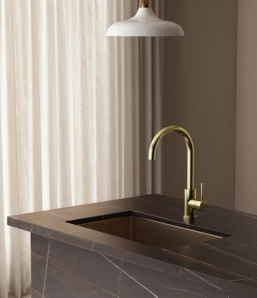 Lavabo Kubus 140 RS Round k&oslash;kkenarmatur - Messing PVD