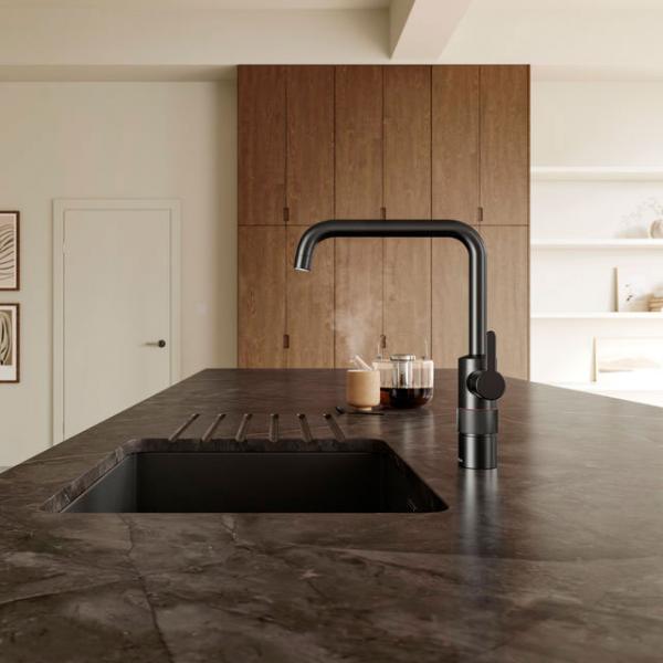 Damixa Silhouet Instant kogende k&oslash;kkenarmatur - B&oslash;rstet grafitgr&aring;