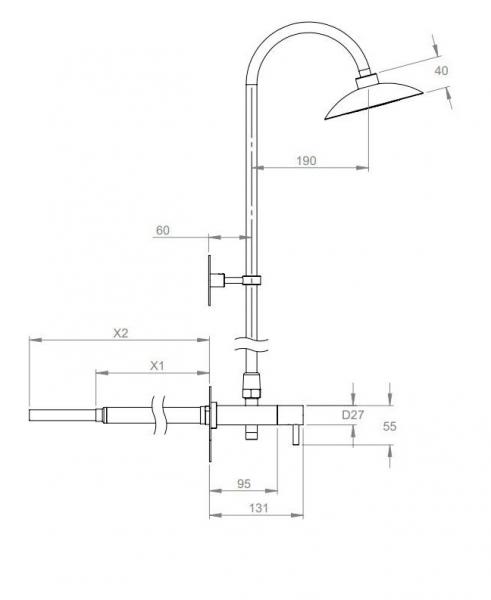 EQI v&aelig;gh&aelig;ngt udebruser 120-220/15 mm tilslutning - Kobber