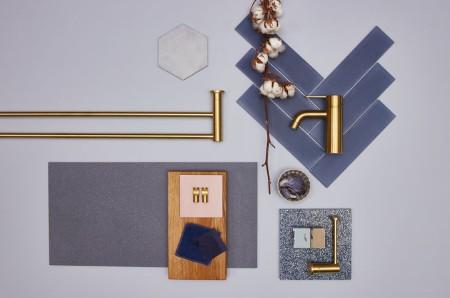 Damixa Silhouet dobbelt håndklædestang - 800 mm - Børstet messing Damixa Silhouet dobbelt håndklædestang - 800 mm - Børstet messing