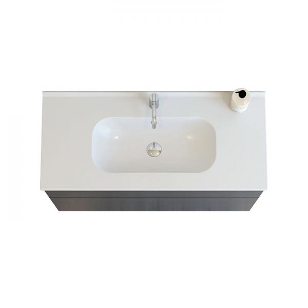 Dansani Luna 101 møbelsæt m/Kantate vask, høj skuffe og indretning - Mat grå Dansani Luna 101 møbelsæt m/Kantate vask, høj skuffe og indretning - Mat grå