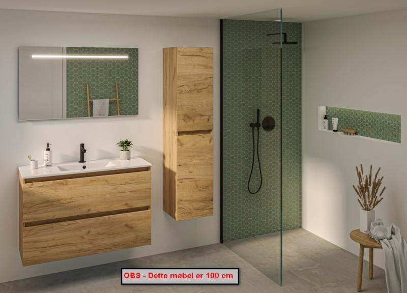 Sanibell Basicline m&oslash;bels&aelig;t 50 m/integrerede greb - Whiskey eg