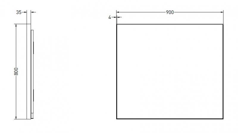 Sanibell Ink SP32 firkantet spejl m/backlight, varme og sensor 90 x 80 cm - Mat hvid Sanibell Ink SP32 firkantet spejl m/backlight, varme og sensor 90 x 80 cm - Mat hvid