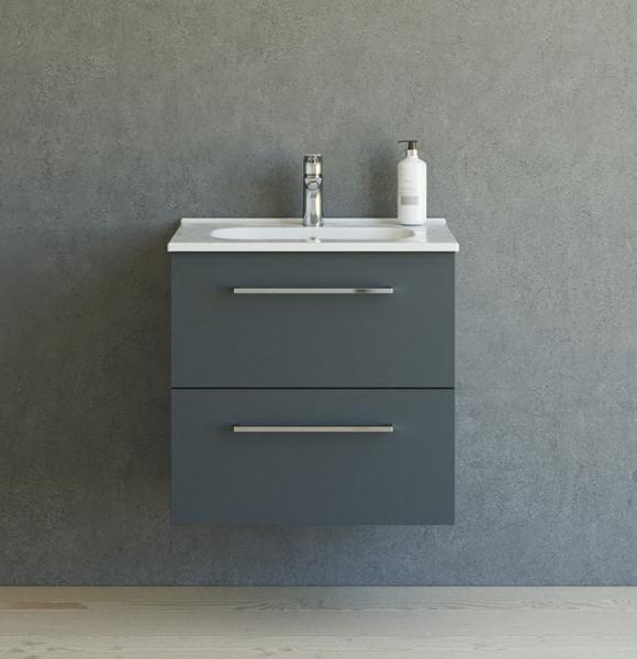 Dansani Mido+ 60 m&oslash;bels&aelig;t m/Kantate vask - Mat gr&aring;