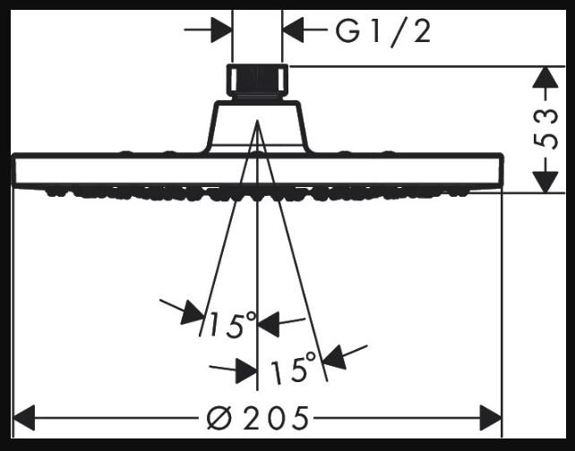 hansgrohe Rebris komplet brusesystem til indbygning - Mat sort