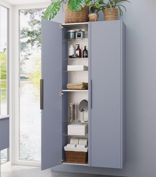 Dansani Mido+ Classic højskab m/1 låge - Stribet/mat sand Dansani Mido+ Classic højskab m/1 låge - Stribet/mat sand