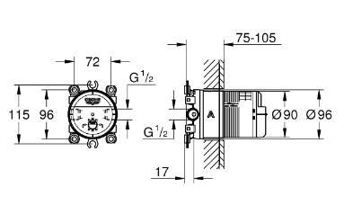 Grohe SmartControl komplet brusesystem med SmartActive brus til indbygning/loft - Steel Grohe SmartControl komplet brusesystem med SmartActive brus til indbygning/loft - Steel