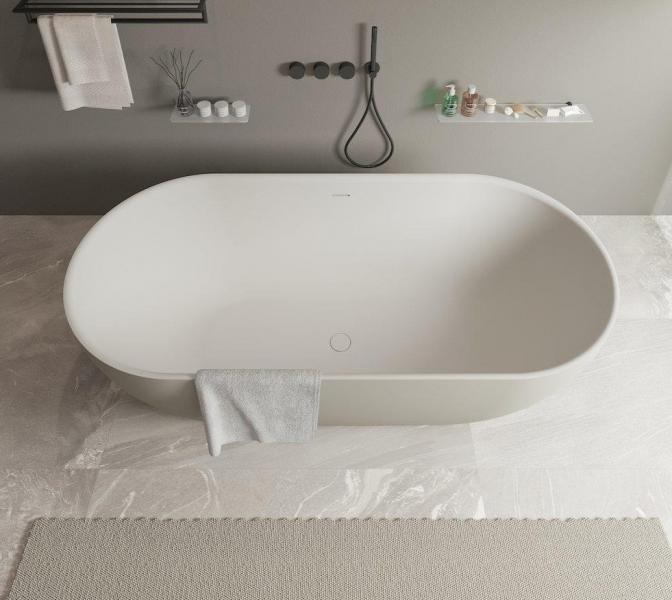 Ideavit Solidera fritst&aring;ende badekar 1700 x 800 mm - Mat gr&aring; beige
