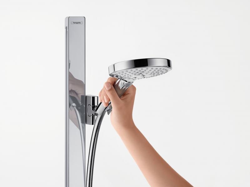 hansgrohe Raindance Select S Brusers&aelig;t 120 3jet m/bruserstang 90 cm og s&aelig;besk&aring;l - Hvid/krom