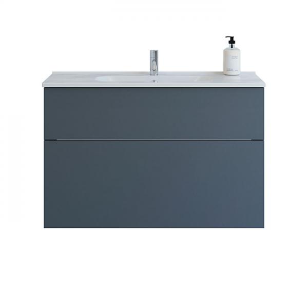 Dansani Luna 101 møbelsæt m/Kantate vask, høj skuffe og indretning - Mat grå Dansani Luna 101 møbelsæt m/Kantate vask, høj skuffe og indretning - Mat grå