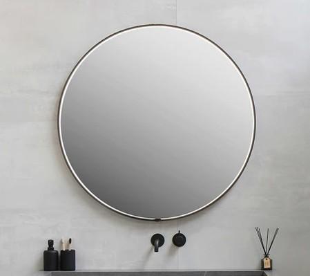 Sanibell Ink SP24 rundt spejl m/lys, varme og sensor &Oslash;80 - Mat sort