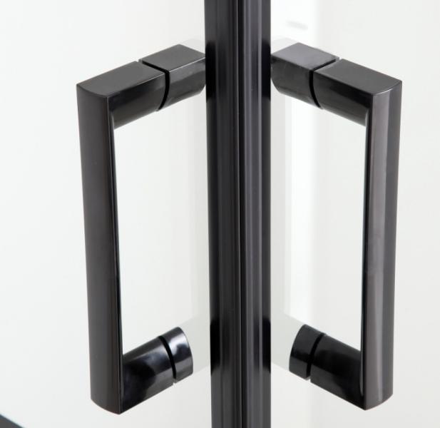 Nortiq Kalmar bruseafskærmning - 90x90 - Mat sort Nortiq Kalmar bruseafskærmning - 90x90 - Mat sort