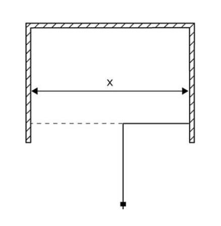 Strømberg Lucca 50 nichedør m/fast væg - Skræddersyet Strømberg Lucca 50 nichedør m/fast væg - Skræddersyet