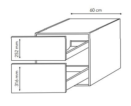 Cassøe Soft 60 møbelsæt m/sort vask - Mat grå Cassøe Soft 60 møbelsæt m/sort vask - Mat grå