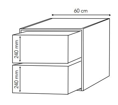 Cass&oslash;e Solid 60 m&oslash;bels&aelig;t - Massiv eg