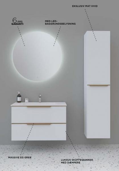 Str&oslash;mberg Wood 60 m&oslash;belpakke - Mat hvid