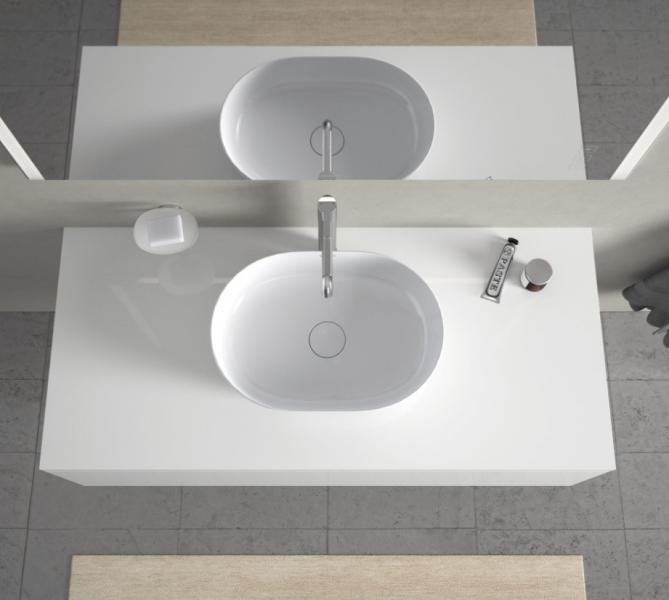 Duravit Luv 60 fritst&aring;ende bowlevask - Uden hanehul - Wondergliss