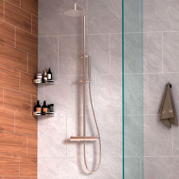 Lavabo Argo RS 250 komplet brusesystem - Rustfrit st&aring;l