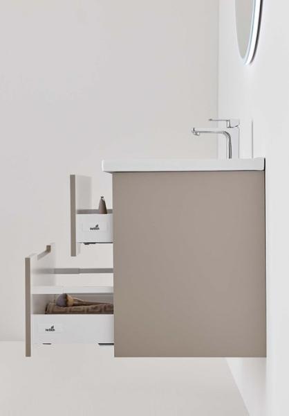 Hafa Clay 60 møbelsæt m/2 skuffer og On verge vask - Mørk beige Hafa Clay 60 møbelsæt m/2 skuffer og On verge vask - Mørk beige